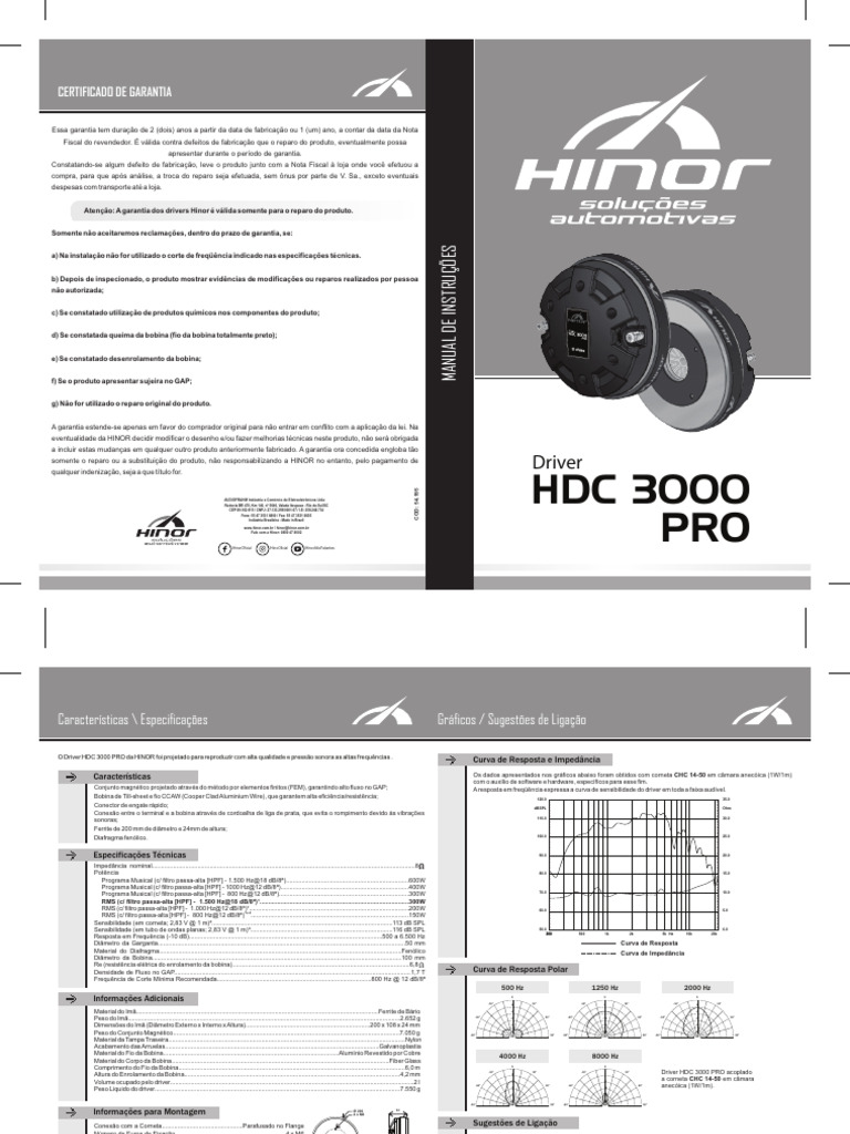 Manual do Driver HDC 3000 PRO | PDF | Ímã | Indutor