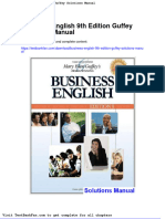 Business English 9th Edition Guffey Solutions Manual