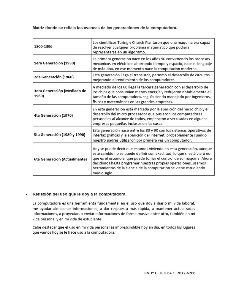 Evolución de las Generaciones de Computadoras | PDF | Circuito ...