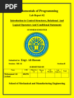 FOP Lab Report 2 M Ali Arshad 406356