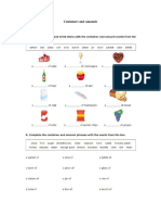 Containers and Amounts