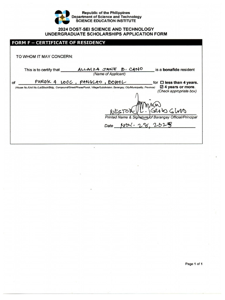 Cano - Form F | PDF