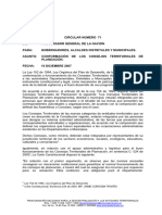 CIRCULAR NÚMERO  71 CONFORMACION CONSEJOS TERRITORIALES DE PLANEACION