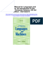 Solution Manual For Languages and Machines An Introduction To The Theory of Computer Science 3 e 3rd Edition 0321322215