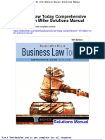 Business Law Today Comprehensive 11th Edition Miller Solutions Manual