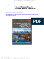 Modern Advanced Accounting in Canada 9th Edition Herauf Solutions Manual