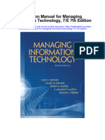 Solution Manual For Managing Information Technology 7 e 7th Edition