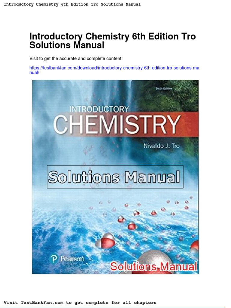 Introductory Chemistry 6th Edition Tro Solutions Manual PDF Matter