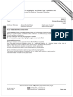 University of Cambridge International Examinations International General Certificate of Secondary Education