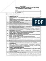 Formato de Terminos de Referencia - Contratacion de Servicios y Consultorias