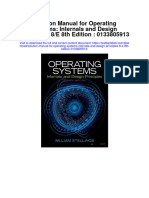 Solution Manual For Operating Systems Internals and Design Principles 8 e 8th Edition 0133805913