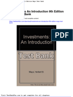 Investments An Introduction 9th Edition Mayo Test Bank