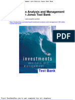 Investments Analysis and Management 12th Edition Jones Test Bank