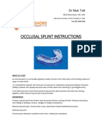 Occlusal Splint Instructions