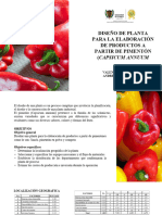 Diseño de Planta para La Elaboración de Productos A Partir de Pimentón (Capsicum Annuum