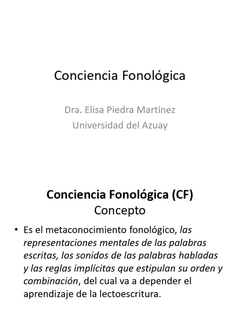 Actividades de Conciencia Fonológica | PDF | Sílaba | Palabra