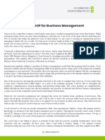 Sample SOP For Business Management