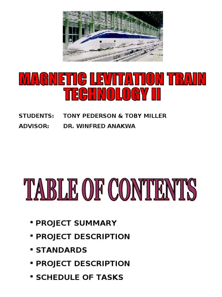 Maglev Train Design and Propulsion System | PDF | Electrodynamics ...