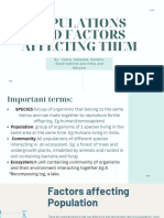 Populations and Factors Affecting Them