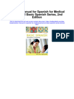 Solution Manual For Spanish For Medical Personnel Basic Spanish Series 2nd Edition