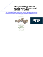 Solution Manual For Supply Chain Focused Manufacturing Planning and Control 1st Edition