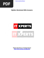 Mysql Worksheets With Answers Itxperts