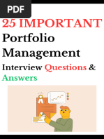 Important Portfolio Management Interview Q&A