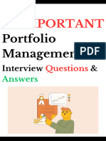 Important Portfolio Management Interview Q&A