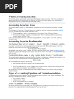 What Is Accounting Equation