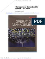 Operations Management Canadian 6th Edition Stevenson Test Bank