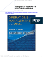 Operations Management For Mbas 5th Edition Meredith Solutions Manual