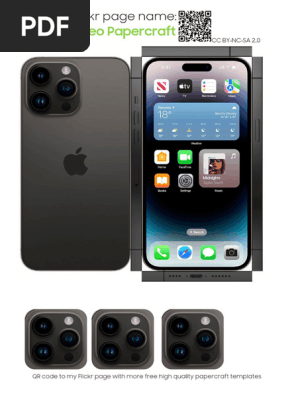 iPhone 14 Pro Max Space Black(Papercraft)