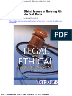 Legal and Ethical Issues in Nursing 6th Edition Guido Test Bank