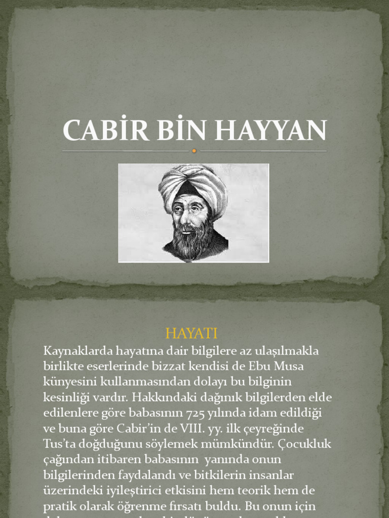 Cabir Bin Hayyan | PDF