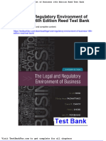 Legal and Regulatory Environment of Business 16th Edition Reed Test Bank