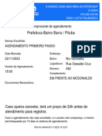 Prefeitura-Bairro Barra / Pituba: Comprovante de Agendamento