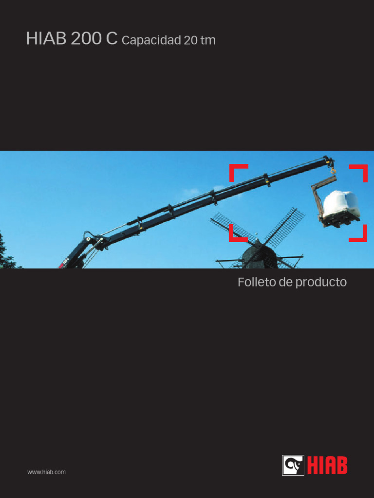 Grúa HIAB 200 C: Potencia y Versatilidad | PDF | Grúa (máquina) | Engranaje