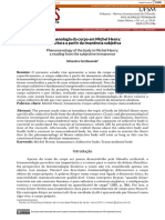 Fenomenologia Do Corpo em Michel Henry: Uma Leitura A Partir Da Imanência Subjetiva