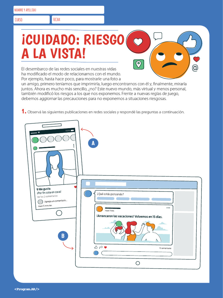 Riesgos de Publicar en Redes Sociales | PDF | Contraseña | Suplantación ...