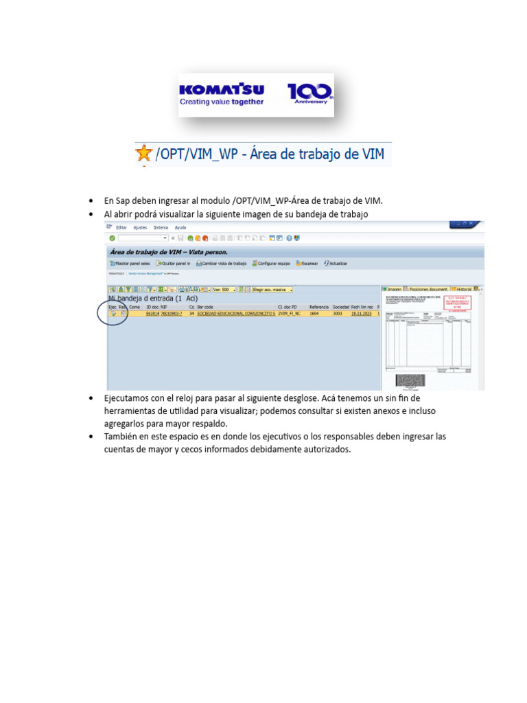 Guía de Uso del Módulo VIM en SAP | PDF