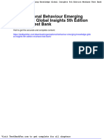 Organisational Behaviour Emerging Knowledge Global Insights 5th Edition Mcshane Test Bank