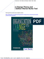 Organization Change Theory and Practice 5th Edition Warner Burke Test Bank