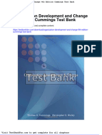 Organization Development and Change 9th Edition Cummings Test Bank