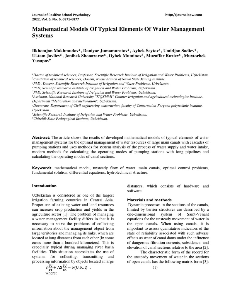 JPSP - 2022 - 510 | PDF | Pump | Discharge (Hydrology)