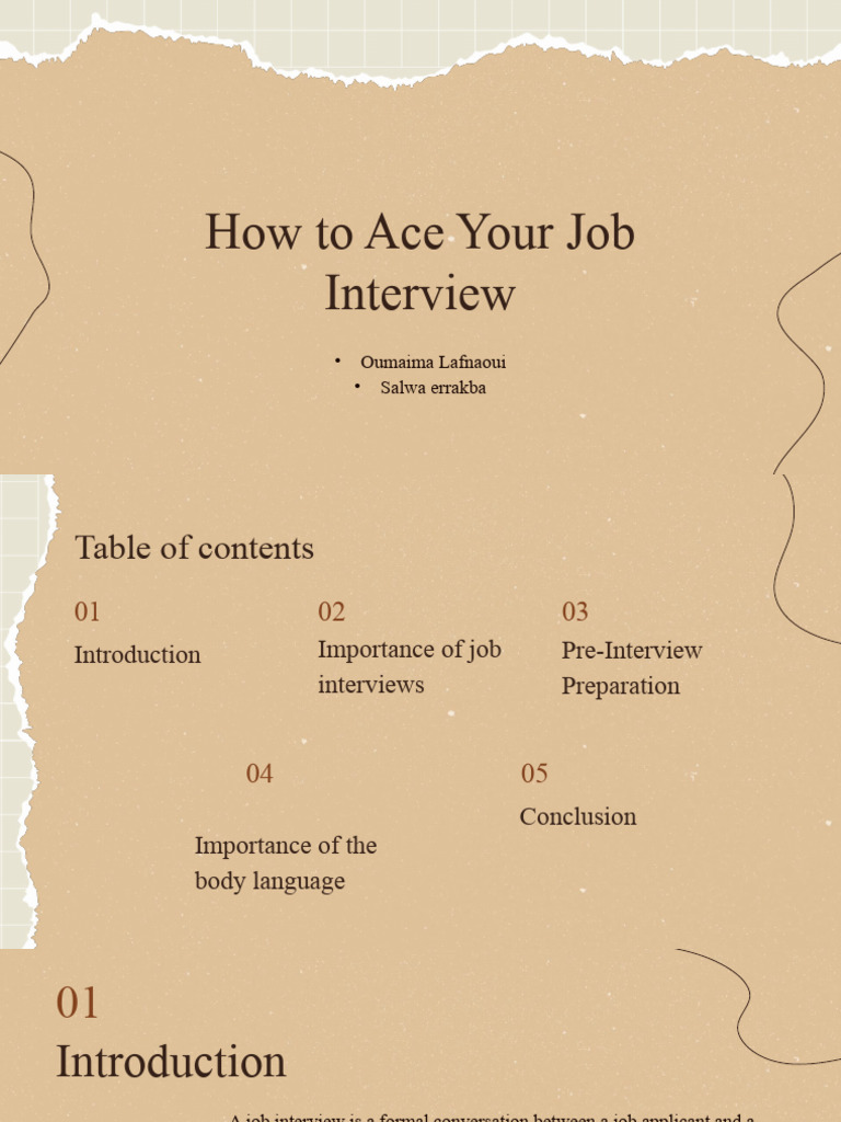 Job Interview | PDF | Job Interview | Body Language