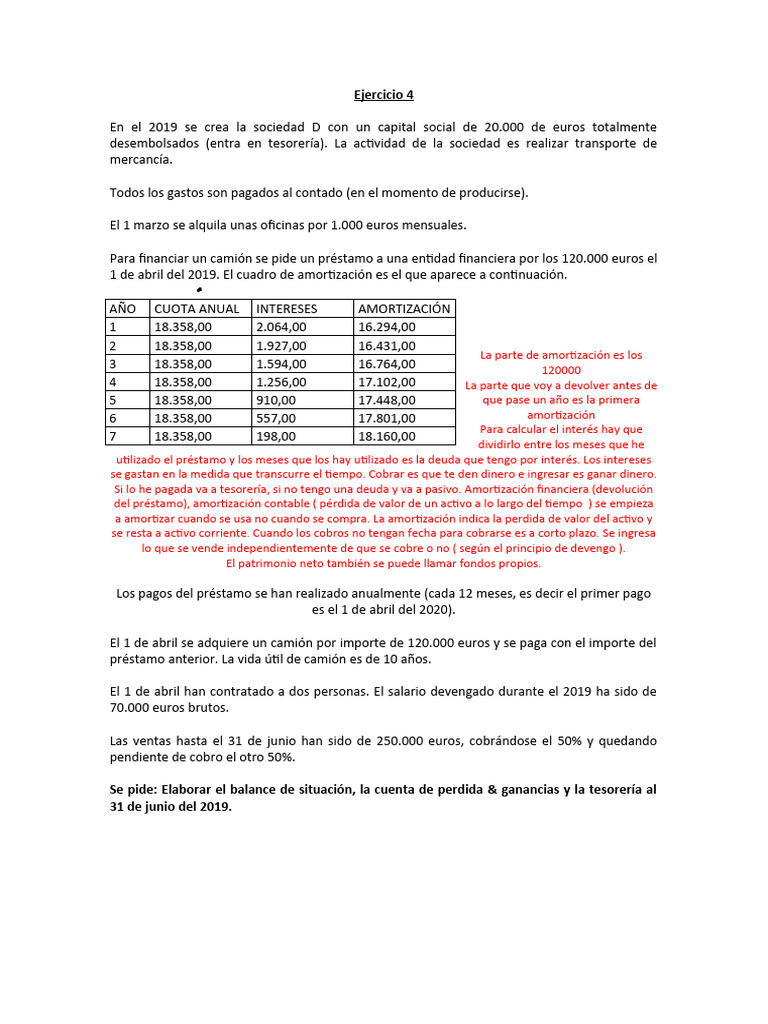 Ejercicios Contabilidad 4 5 6 Pdf Interés Crédito