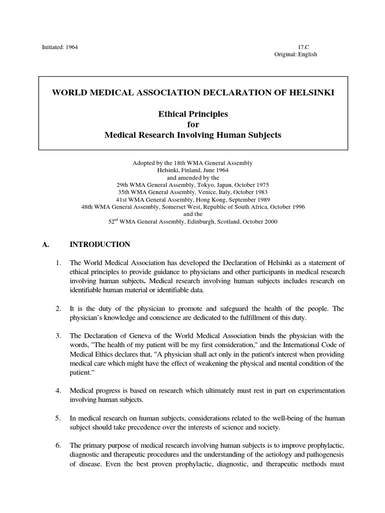 Declaration of helsinki download free pdf informed consent