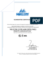 Certificado FX-353 Mircom - Proveedor