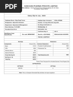 Kanchan Pharma Private Limited: Salary Slip For July - 2023