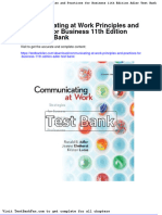 Communicating at Work Principles and Practices For Business 11th Edition Adler Test Bank
